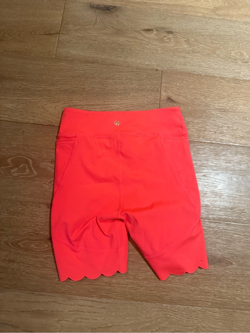 Lilly Pulitzer Neon Coral Scalloped Bike Shorts
